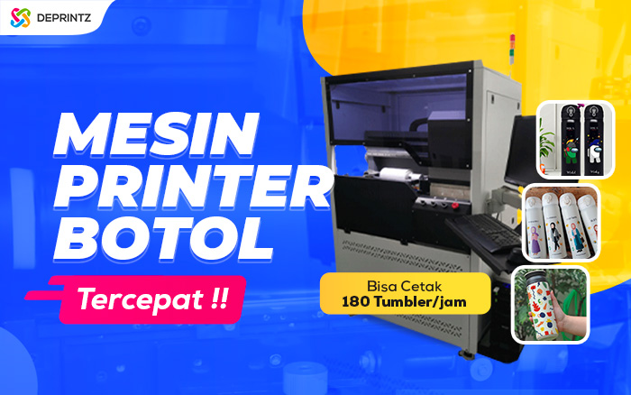 Mesin Printer UV Silinder FOCUS, Printer Botol Tercepat Skala Produksi !!
